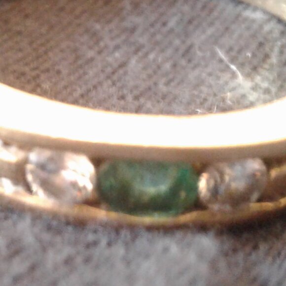 Cardow of St. Thomas Men's Emerald & Diamond Gold Ring, size 10.5 - Picture 3 of 4